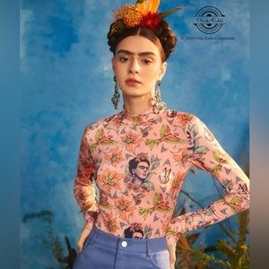 SHEIN x Frida Kahlo mock neck top size L